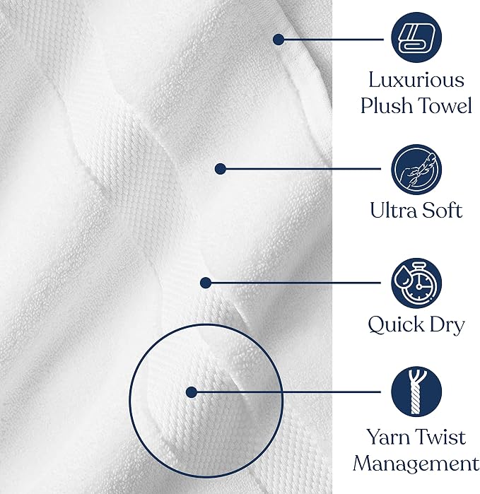 Delara Organic Cotton Luxuriously Plush Bath Sheet Pack of 4 | GOTS & OEKO-TEX - Image 4
