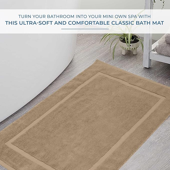 DAN RIVER Classic Cotton Bath Mats Set of 2 – Not a Bathroom Rug, Ultra Soft - Image 5