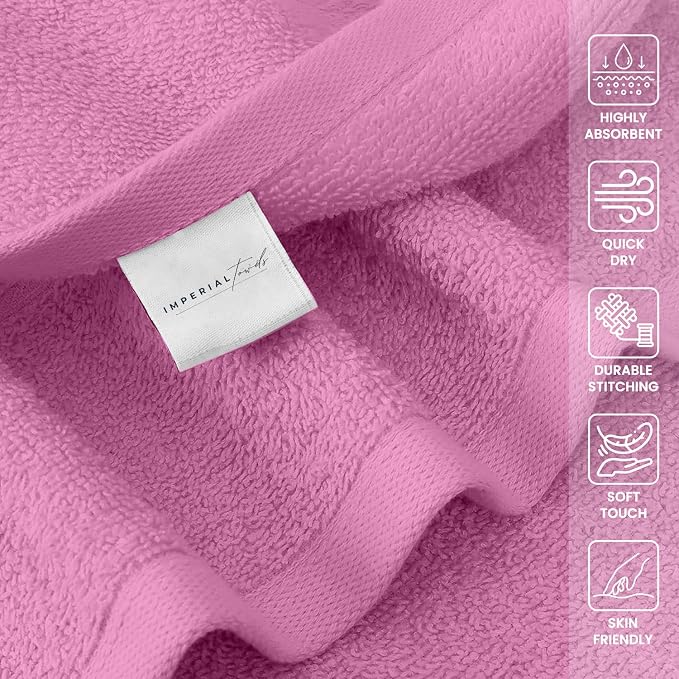 Hand Towels Pink Economy Towels Salon Towels - Image 2