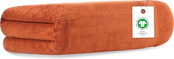 Delara Organic Cotton Luxuriously Plush Bath Sheet | GOTS & Oeko-TEX Certified by Delara