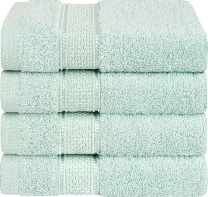 American Soft Linen Salem Washcloth Sets, 4 Piece Luxury 600 GSM 100% Cotton by AmericanSoftLinen