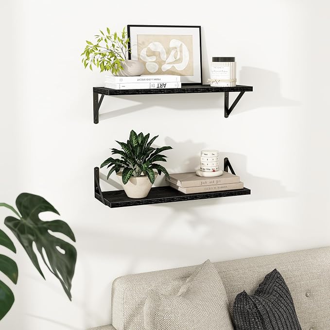Dreamland Wall Shelves Long, 24W x 8D Wall Mounted Shelves Set of 2, Wide - Image 8