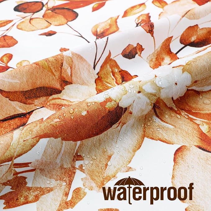 Gibelle Extra Long Shower Curtain 72 x 84, Fall Watercolor Plant Eucalyptus - Image 3