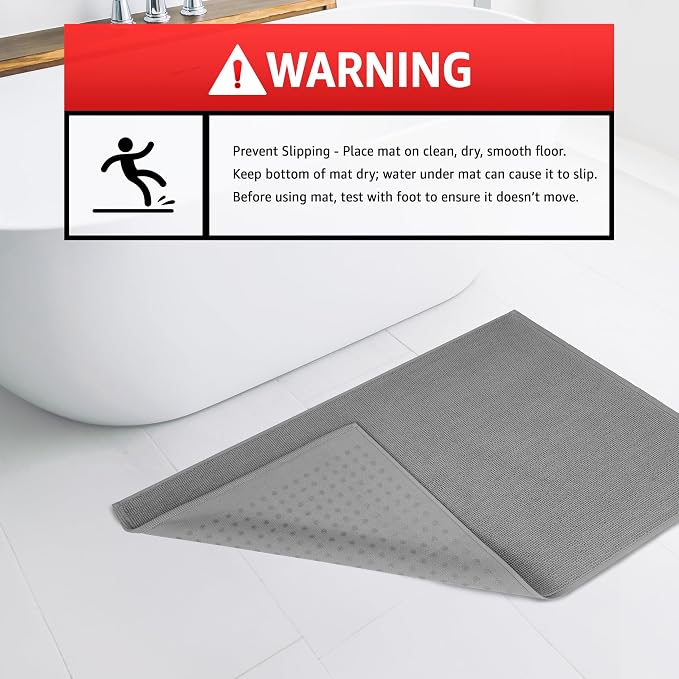 American Soft Linen Bath Rug, 17 in 24 in 100% Cotton Bath Mats Rugs - Image 4