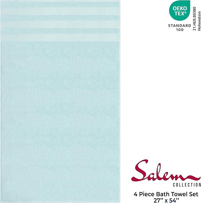 American Soft Linen Salem 100% Cotton Turkish 4 Piece Bath Towels - Image 4