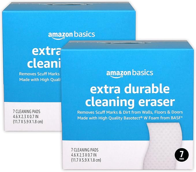 Amazon Basics Extra Durable Eraser, Cleaning Sponges, Removes Scruff Marks and by AmazonBasics