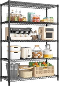 5 Tier Storage Shelves 71" H Wire Shelving Adjustable Metal Shelving, 1000LBS by Romorgniz