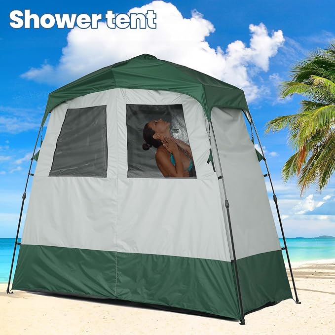 Camping Shower Tent Deluxe Changing Room Easy Set Up Privacy Shelter, Large - Image 9