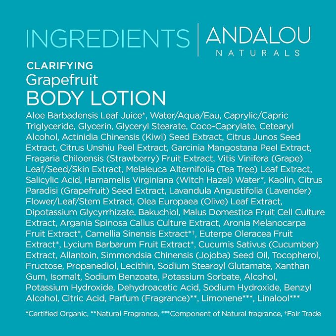Andalou Naturals Body Lotion, Clarifying Grapefruit Skin Care, Lightweight - Image 7