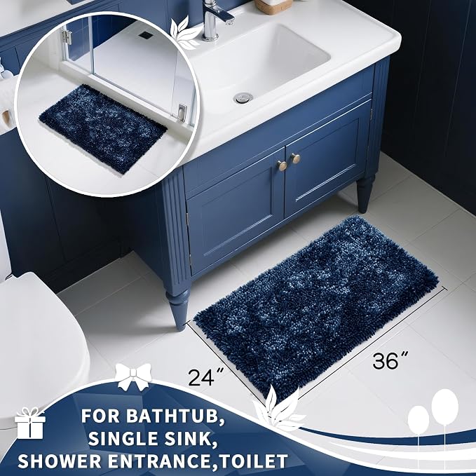 Yimobra Large Bathroom Rug Non Slip 36x24 Inch, Extra Thick Soft Absorbent - Image 4
