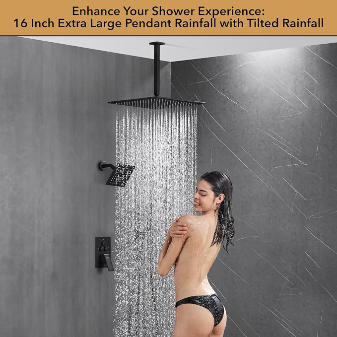 VANFOXLE Shower Faucet Set Matte Black Shower System, Shower Faucet - Image 7