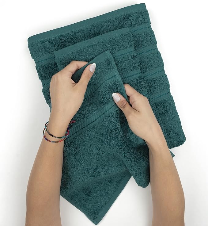 American Soft Linen Luxury 4 Piece Bath Towel Set, 600 GSM 100% Cotton Turkish - Image 6