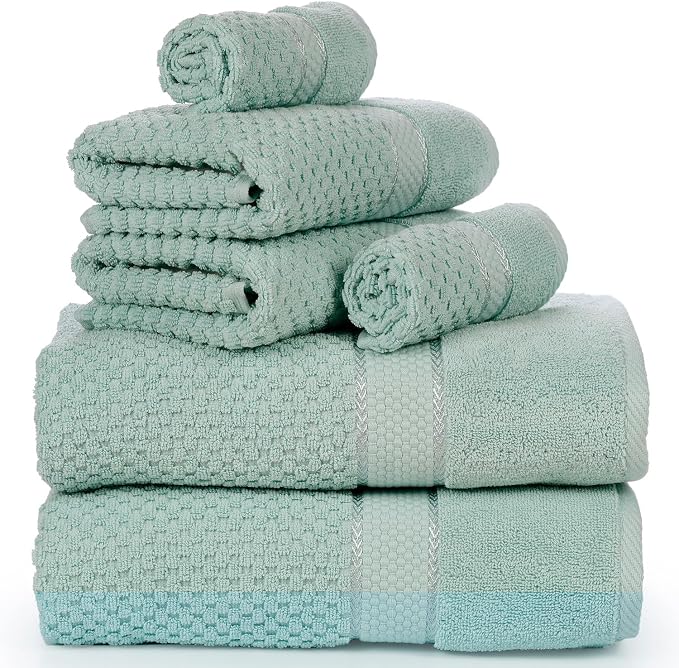 Ample Decor Bathroom Towel Set of 6-2 Bath Towel, 2 Hand Towel, 2 Wash Cloths - Image 9