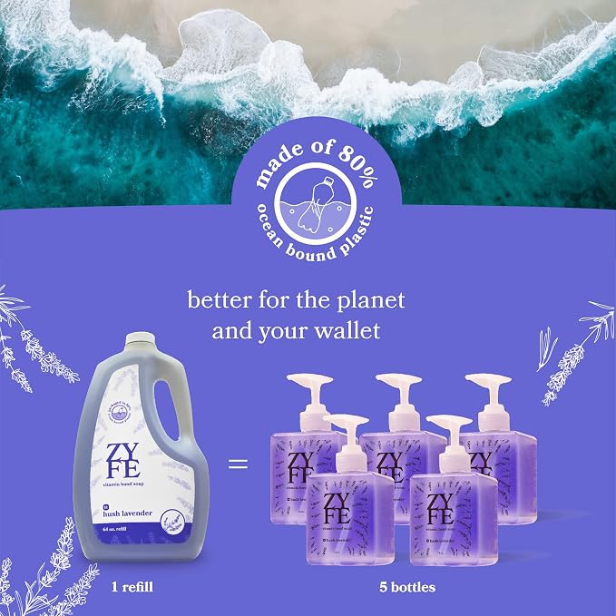 Lavender Hand Soap Refills Foam, 64oz Liquid Hand Soap Foam Refill in Recycled - Image 7