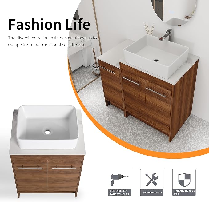 36 Inch Bathroom Vanity with Sink, Mordern Bathroom Vanity, Single Sink - Image 5