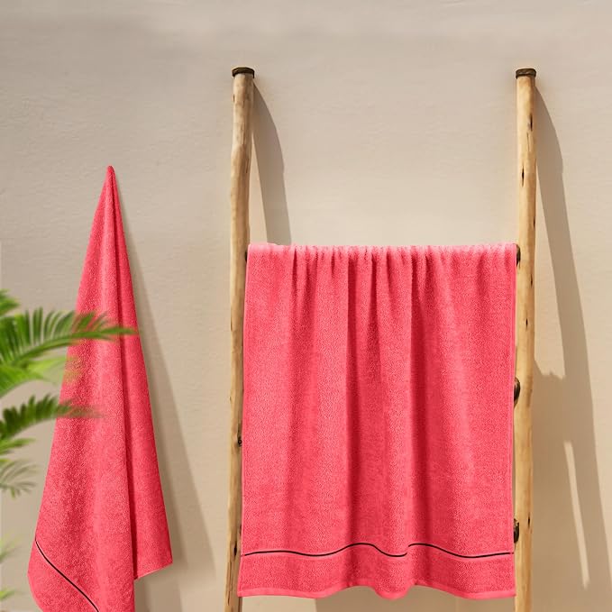 MyOwn Cotton 2 Pack Oversized Bath Towel Set 28x55 inches, Large Bath Towels - Image 5