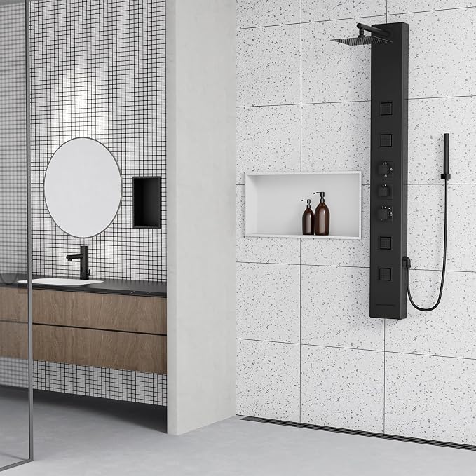 Achelous Stainless Steel Insert Shower Niche 24" X 12" NO Tile Needed, Bathroom - Image 5
