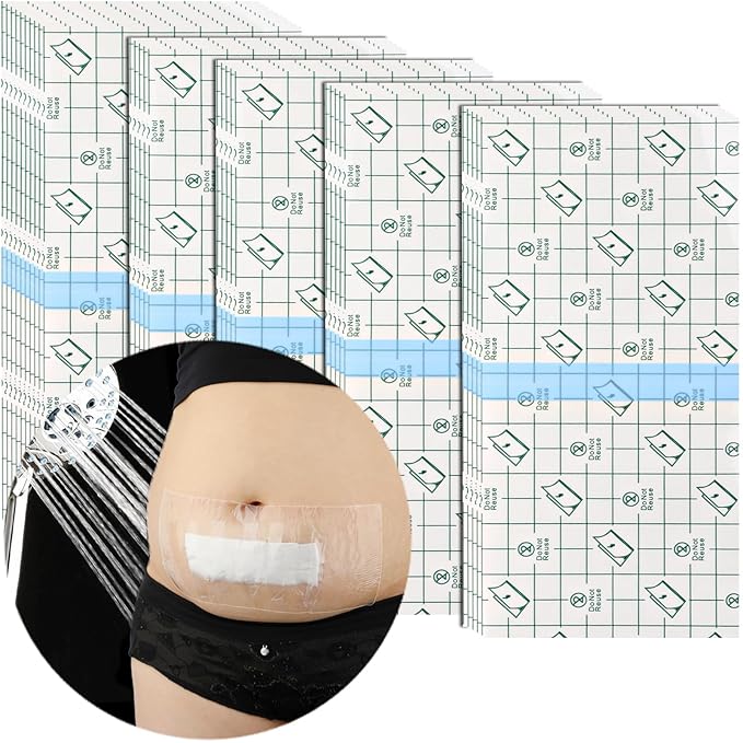 50 Pcs Waterproof Shower Protector Bandage | 6x10 Inch Large Wounds Showering by Unknown