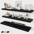 Fun Memories 32 Inch Floating Shelves Wall Shelf Set of 3, Farmhouse Home Decor by FunMemories