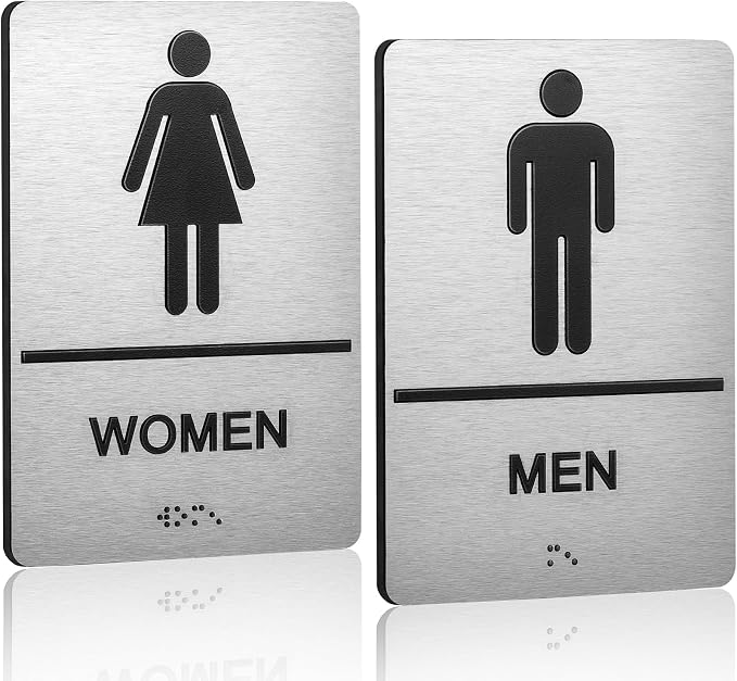 Bathroom Signs, Men's & Women's Restroom Signs by Gorlary