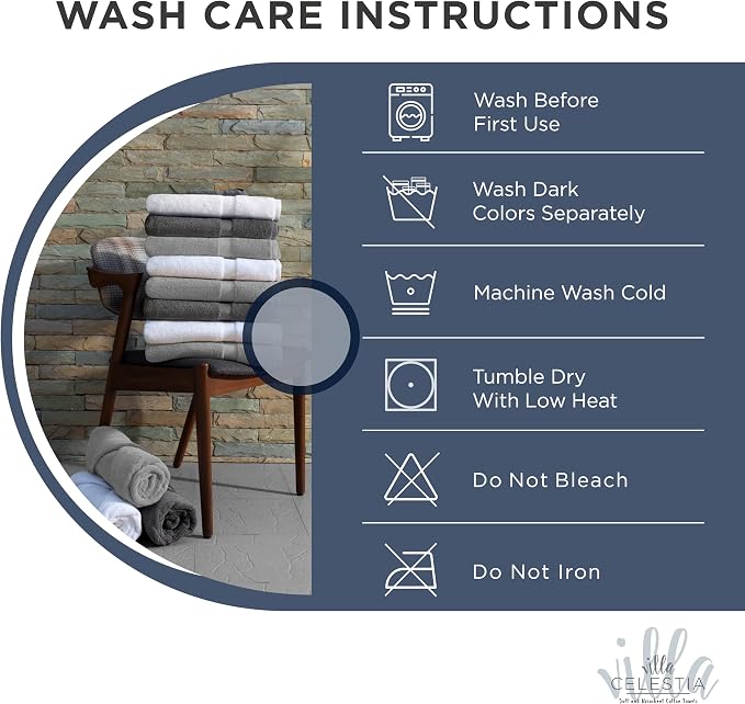 100% Cotton Hand Towel Set of 2, Sustainable, Highly Absorbent, Quick Drying - Image 5