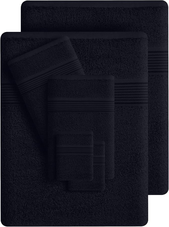 Belizzi Home 100% Cotton Towel Set, Contains 6 Soft Bath Towel, 6 Hand Towels - Image 3