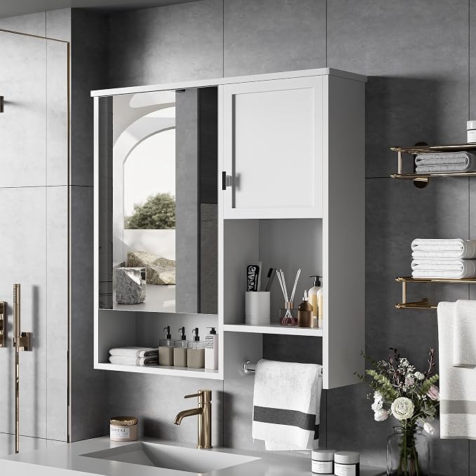 29'' x 28'' Modern Wall Mounted Bathroom Medicine Cabinet, Bathroom Wall - Image 9