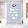 CLOROX Shower Curtain Liner & Hooks, Premium Lightweight Flexible Waterproof 4g by Clorox