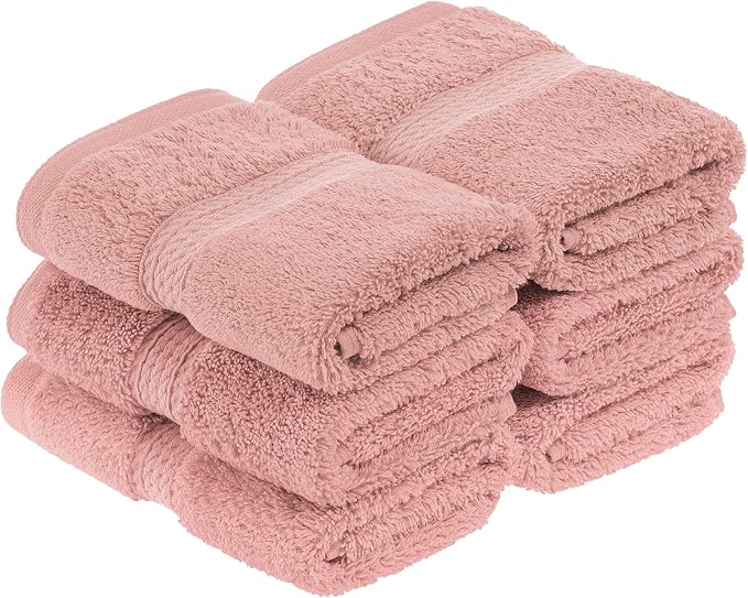 BLUENILEMILLS BNM Egyptian Cotton 6-Piece Towel Set, Includes 6 Face Towels - Image 2