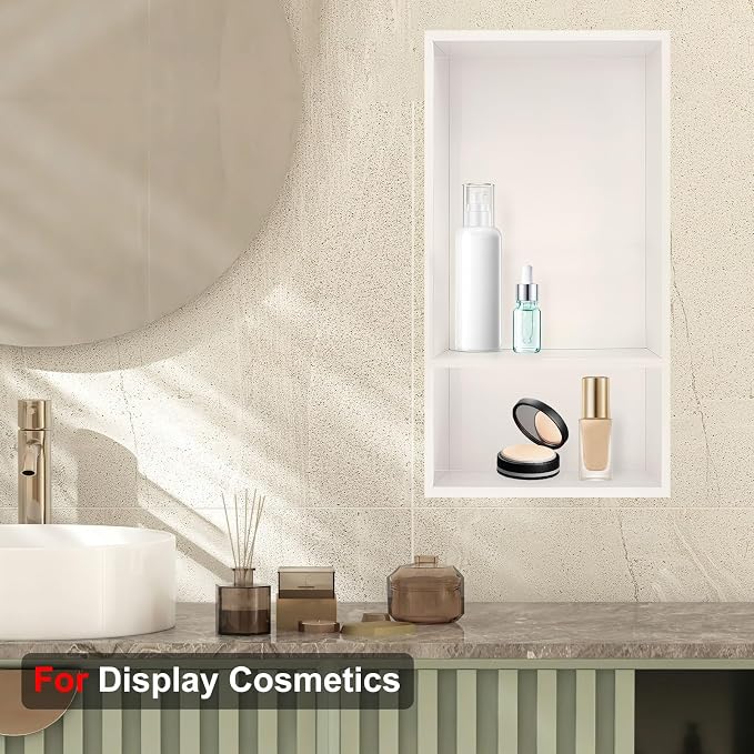 Shower Niche, 12 * 24 Stainless Steel Elegant Bathroom Niche, No Tile Needed - Image 6