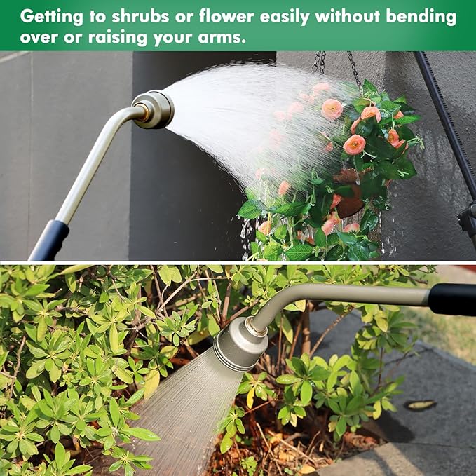 RESTMO Long Watering Wand, 24 Inches Gentle Soft Full Shower Sprayer Wand - Image 6