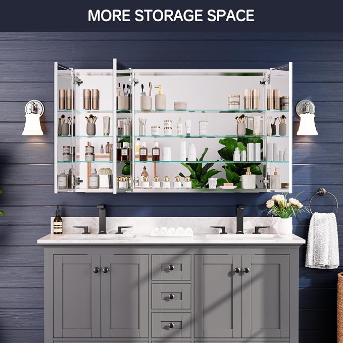 Medicine Cabinet 48" x 30", Bathroom Medicine Cabinet - Image 4