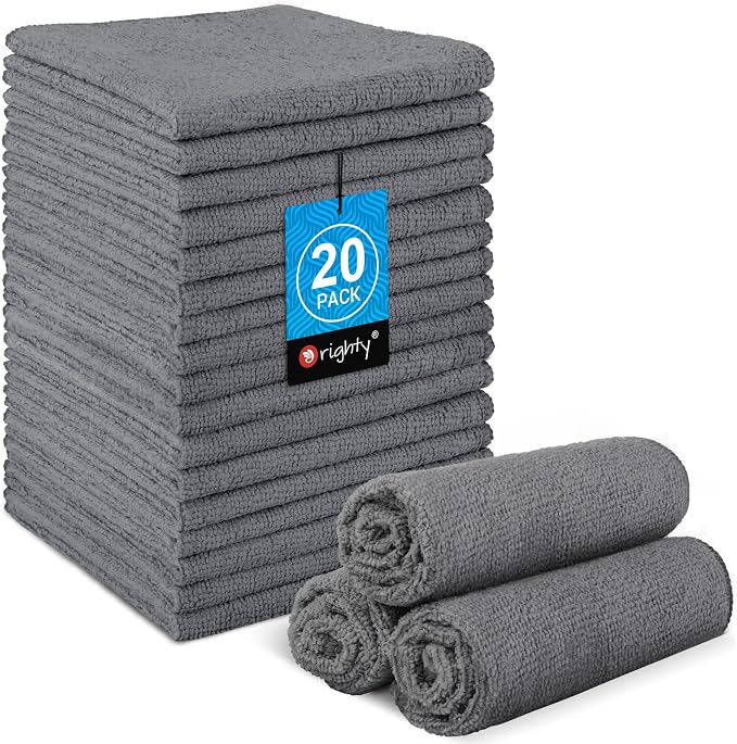 Orighty Washcloths Towels Set 20 Pack, Highly Absorbent and Soft Feel by AllRightinOrighty