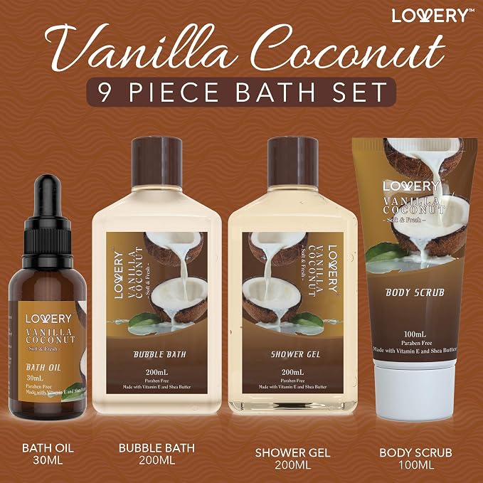 Gifts For Women Gift Basket for Women– 9 Piece Christmas Gifts Set of Vanilla - Image 2