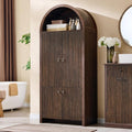 71" Tall Arched Bathroom Storage Cabinet, Modern Fluted Storage Cabinet w/Doors by IFBUYFarmhouseFurniture