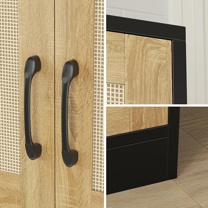 JASIWAY Kitchen Pantry Cabinet, Wooden Linen Pantry Cupboard - Image 8