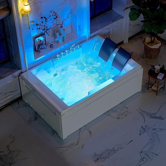 72-Inch Whirlpool Jetted Tub, Acrylic Hydro Massage Bathtub by Empava