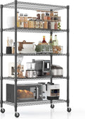 Homdox Heavy Duty Storage Shelves, 5 Tier Wire Shelving Unit by HOMDOX