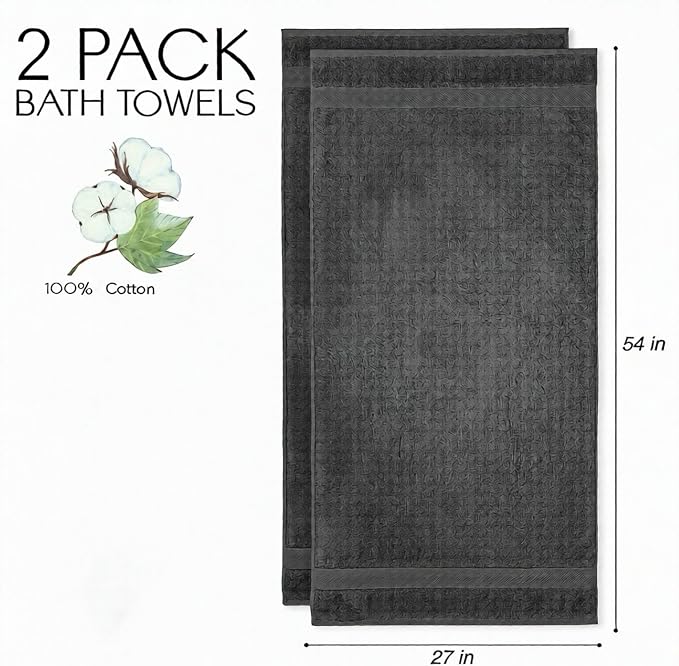 Cloudura Luxury Bath Towels-100% Cotton | Quick Dry | Lightweight | Thick I Good - Image 4