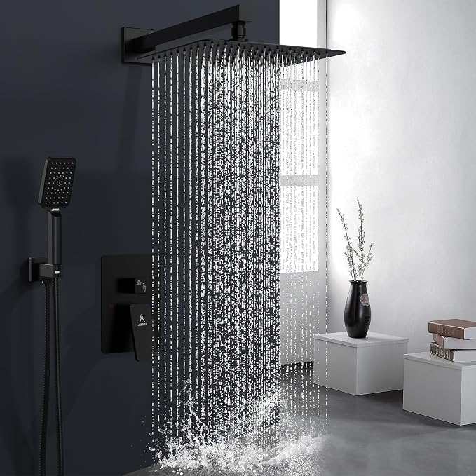 Rain Shower System 10IN Modern Brass Faucet Set - Image 2