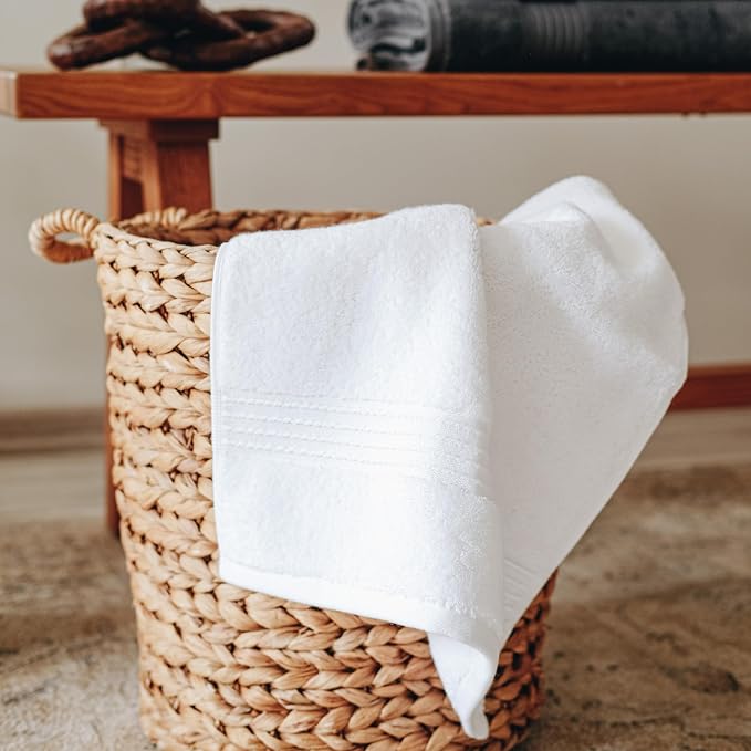 Milara Turkish Super-Plush Bathroom Hand Towels Set 2-Piece | Premium Cotton - Image 2