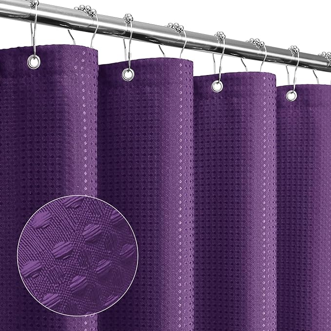 Gibelle Small Stall Shower Curtain 36 x 72, Narrow Half Waffle Weave Textured by Gibelle