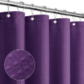 Gibelle Long Shower Curtain 72 x 78, Tall Waffle Weave Textured Fabric Shower by Gibelle
