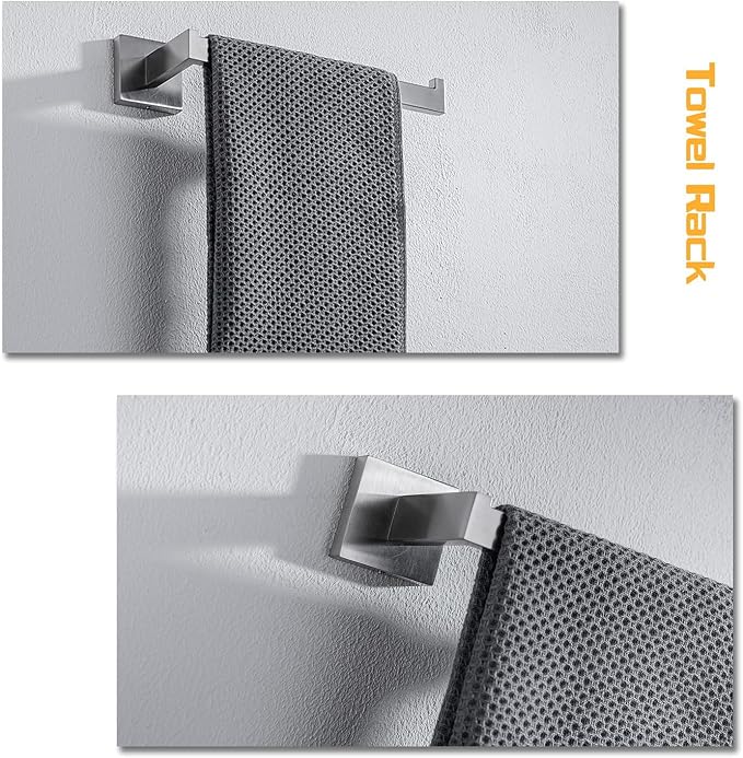4-Piece Bathroom Hardware Set, Towel Rack Towel Bar Towel Holder Toilet Paper - Image 3
