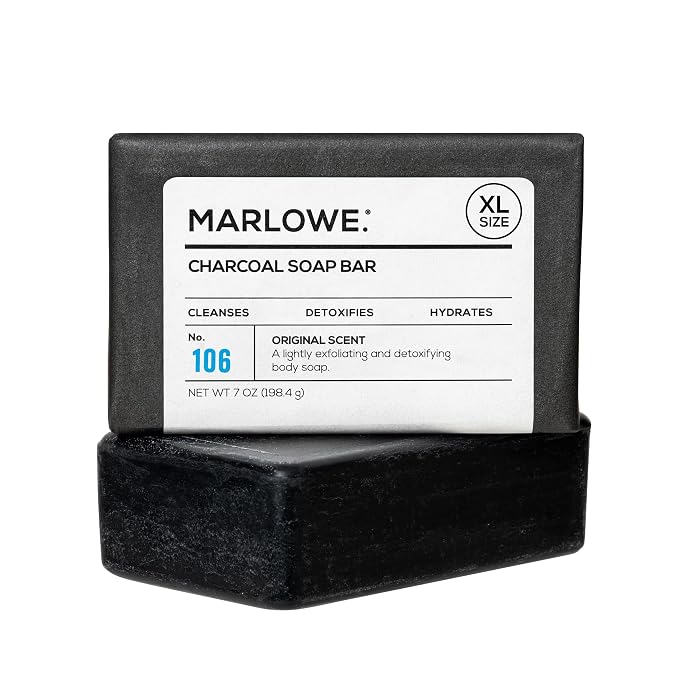 MARLOWE. No. 106 Charcoal Soap 7 oz, Body Bar Soap by MARLOWE