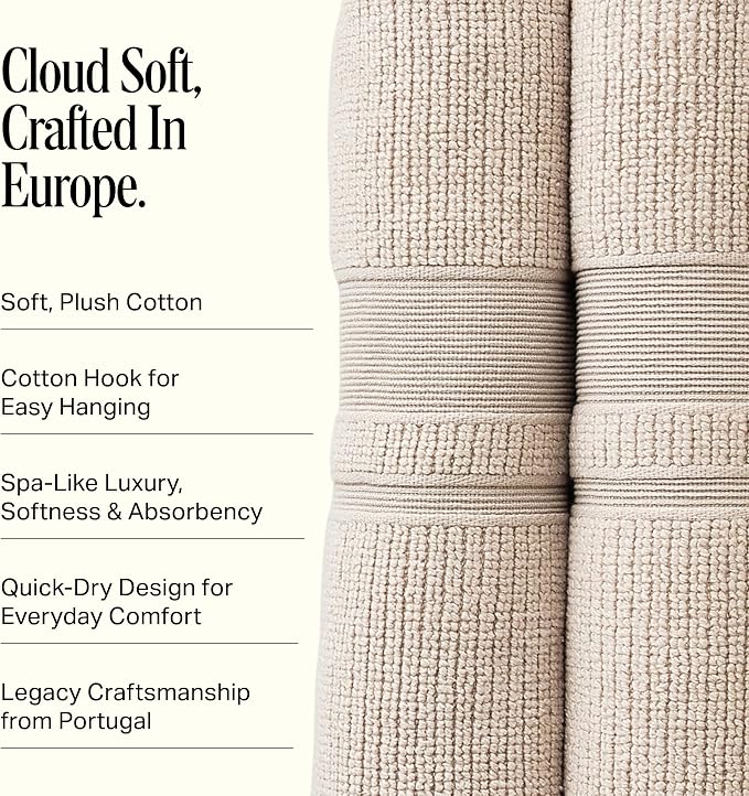 Preston Lane Douro Bath Towel Set – 2 Pack Luxury Cotton Towels, Ultra Soft & - Image 3