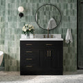 ARIEL Hepburn 42 Inch Single Rectangular Sink Bathroom Vanity by Ariel