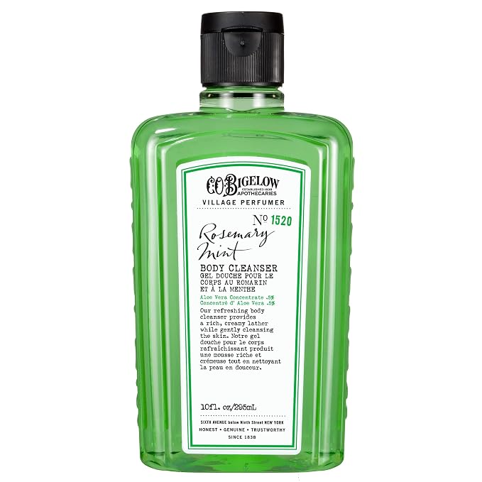 C.O. Bigelow Rosemary Mint Body Wash, Village Perfumer Moisturizing Body Wash - Image 6