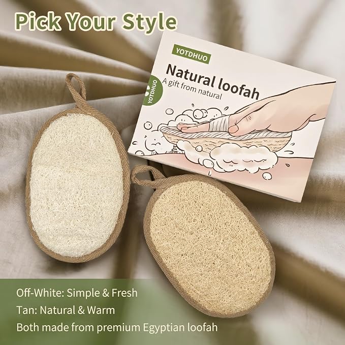 Natural Egyptian Loofah Bath Sponge Exfoliating Shower Scrubber Organic Luffa - Image 5