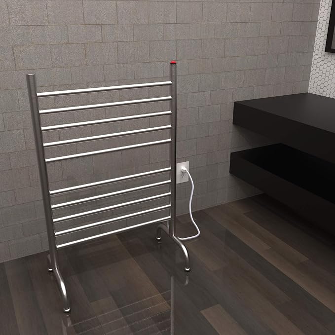 Amba SAFSB-24 Solo 24" Freestanding 10 Bar Towel Warmer in Brushed - Image 5